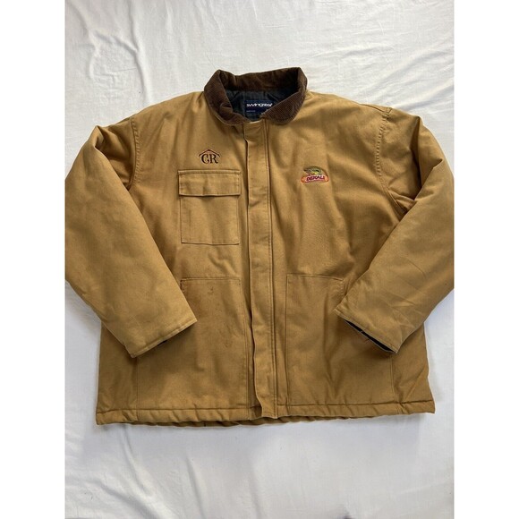 Vingtage Canvas Jacket Corduroy Collar Swingster Carhartt Style | Tan | Mens XXL - Picture 3 of 16